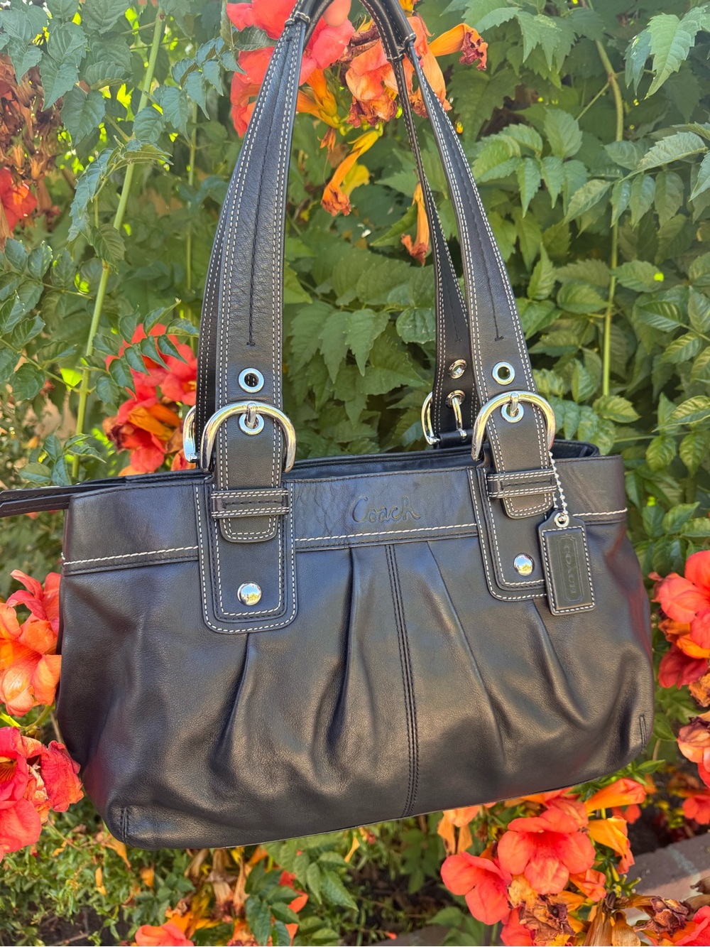 Coach Soho Pleated Leather Satchel/Tote